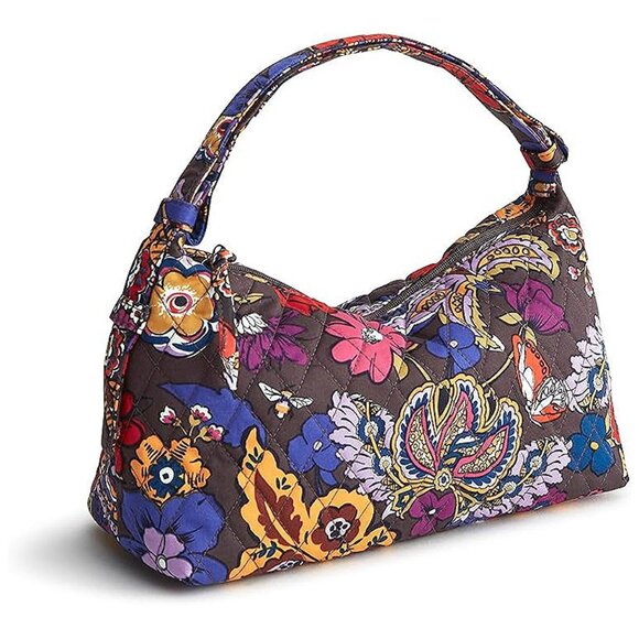 Women's Cotton Roxbury Crescent Shoulder Bag Colorful Bouquet